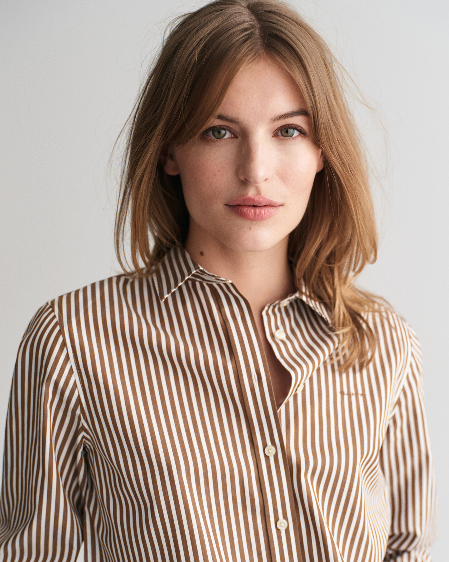 Camicia classica in popeline a righe regular fit