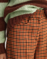 Pantaloni a quadri larghi a vita alta