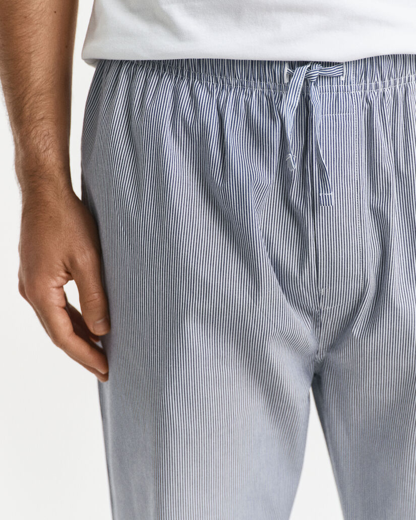 Pantaloni del pigiama in popeline a righe