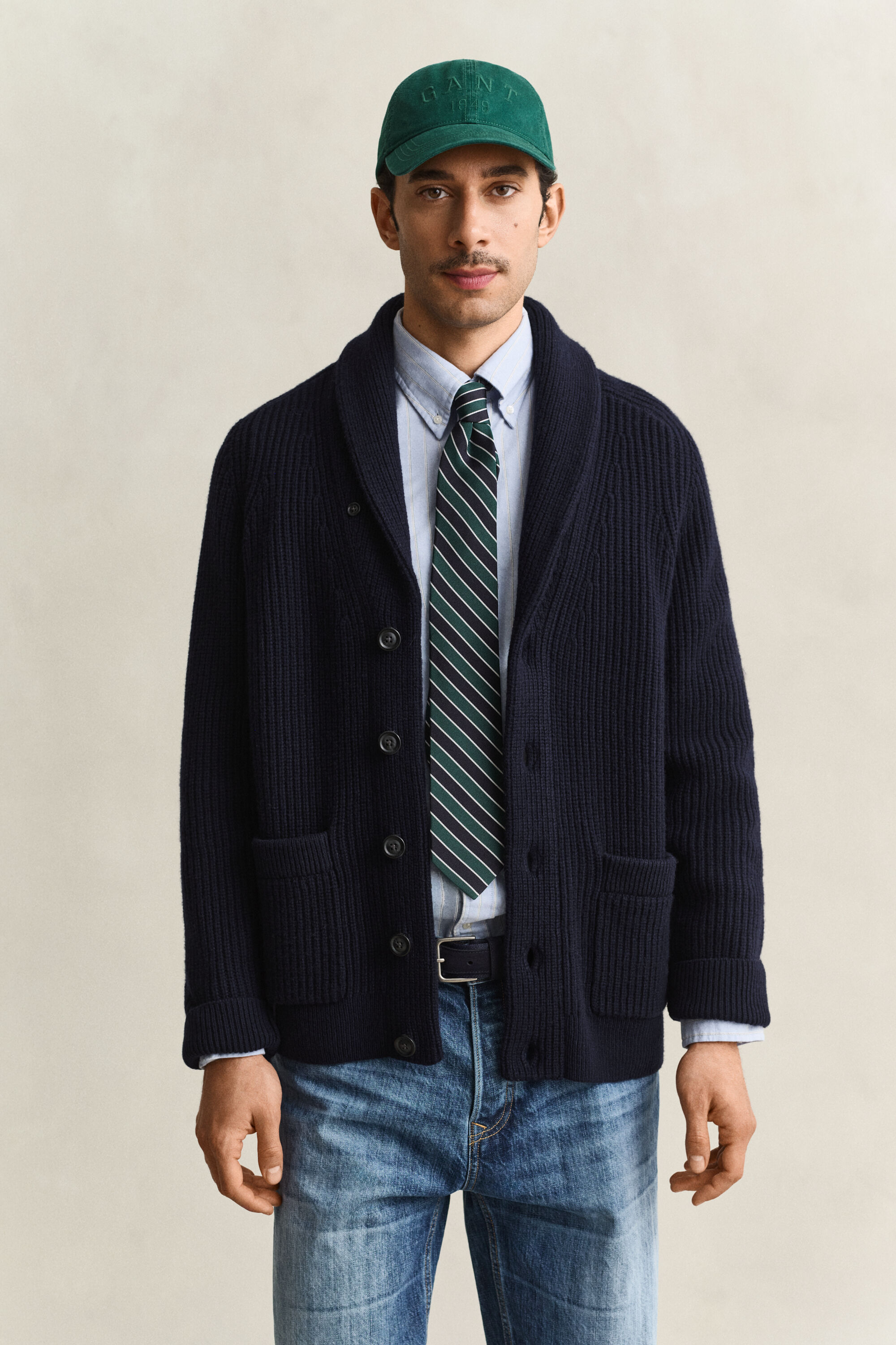 Cardigan in misto lana a coste