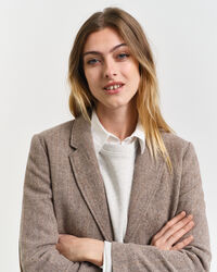 Blazer con motivo a spina di pesce regular fit