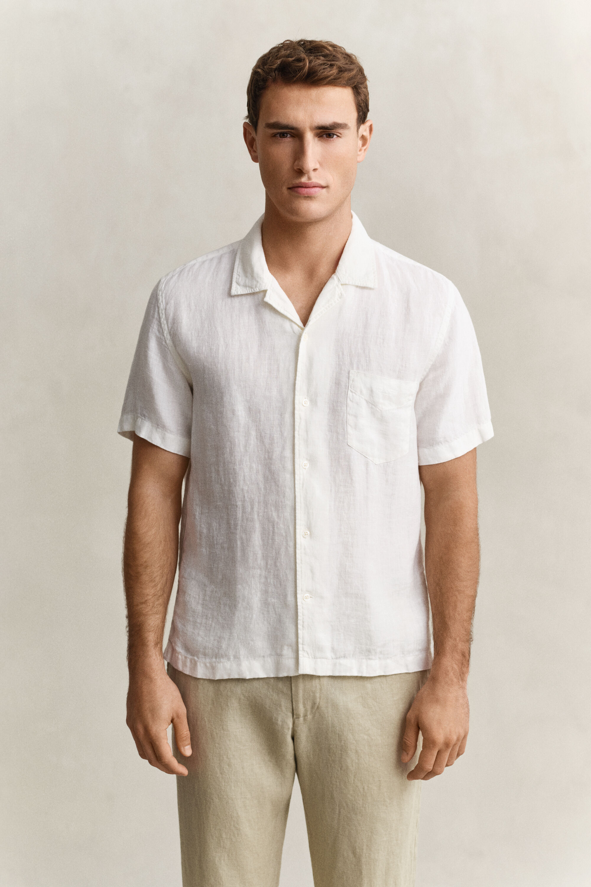 Camicia in lino a maniche corte