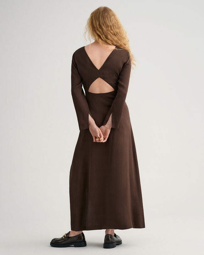 Maxi abito con schiena scoperta