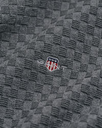 Maglia girocollo con micro texture