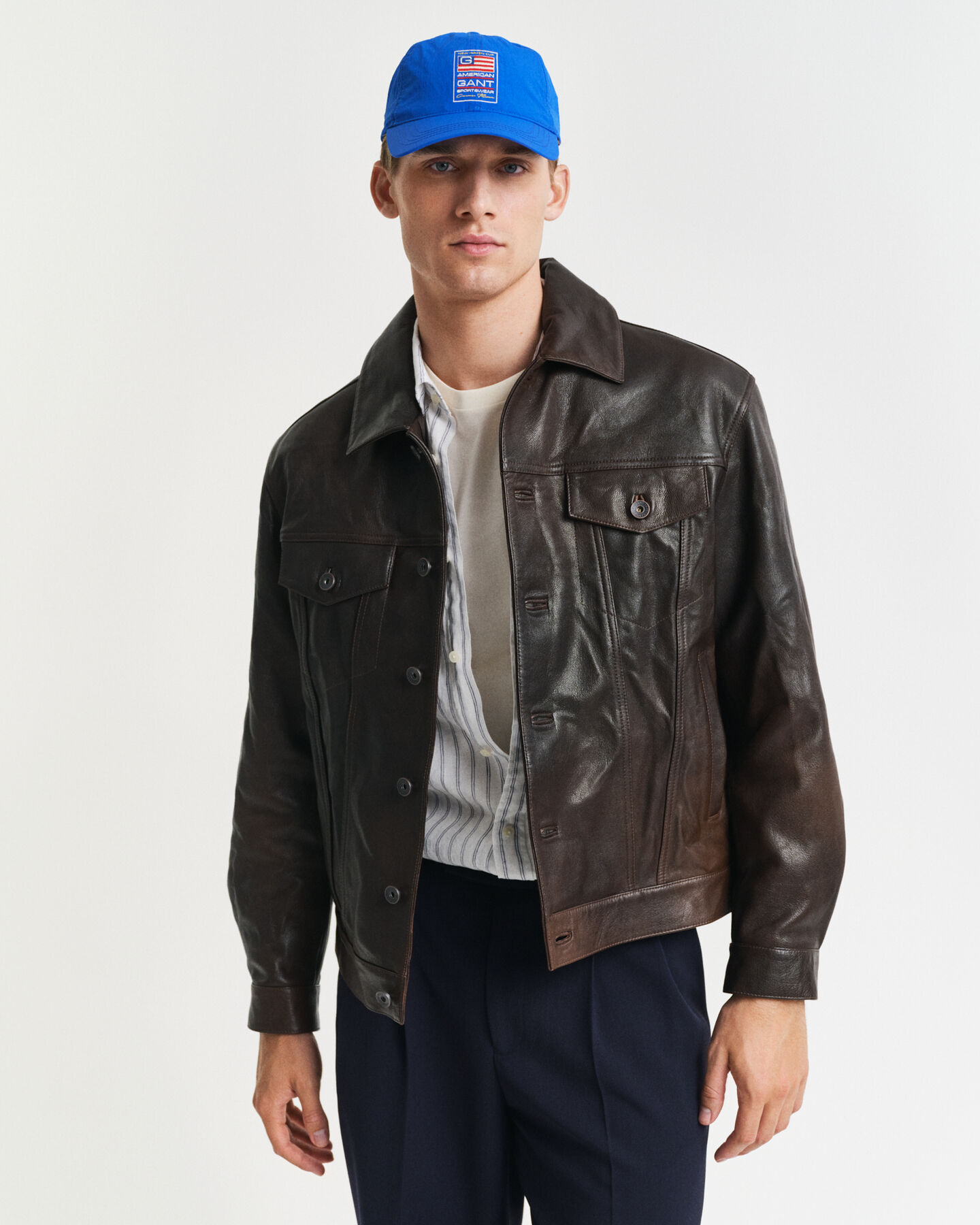 Giacca Trucker in pelle