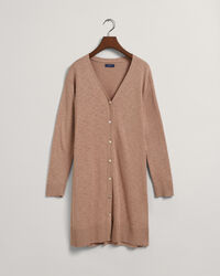 Cardigan con profondo scollo a V in misto lino