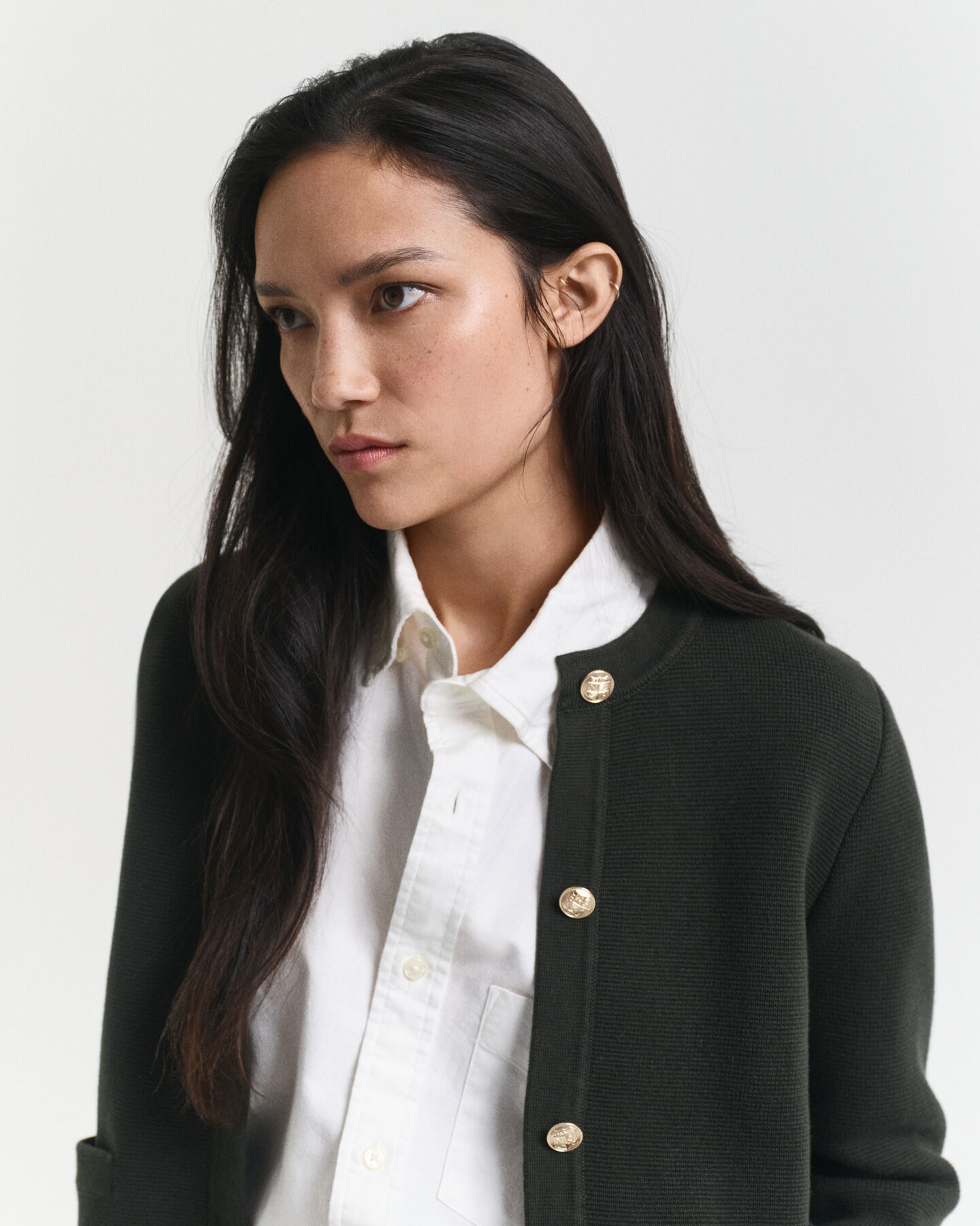 Cardigan in un colore a contrasto