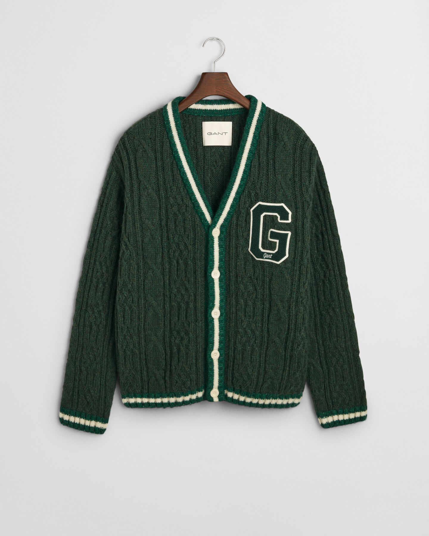 Cardigan a trecce con G stagionale