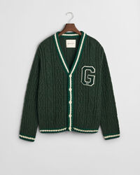 Cardigan a trecce con G stagionale
