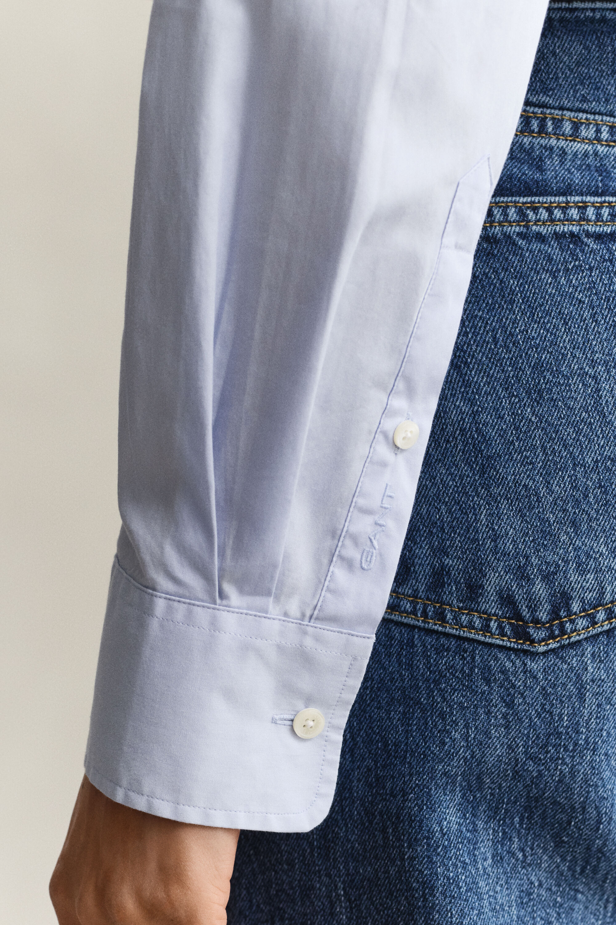 Camicia classica in popeline relaxed fit