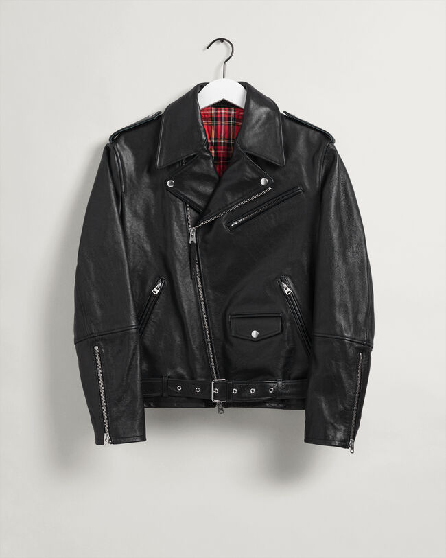 Giacca biker in pelle