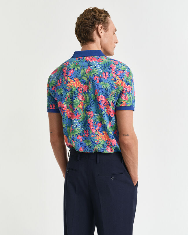 Polo stampa Tropical multicolore
