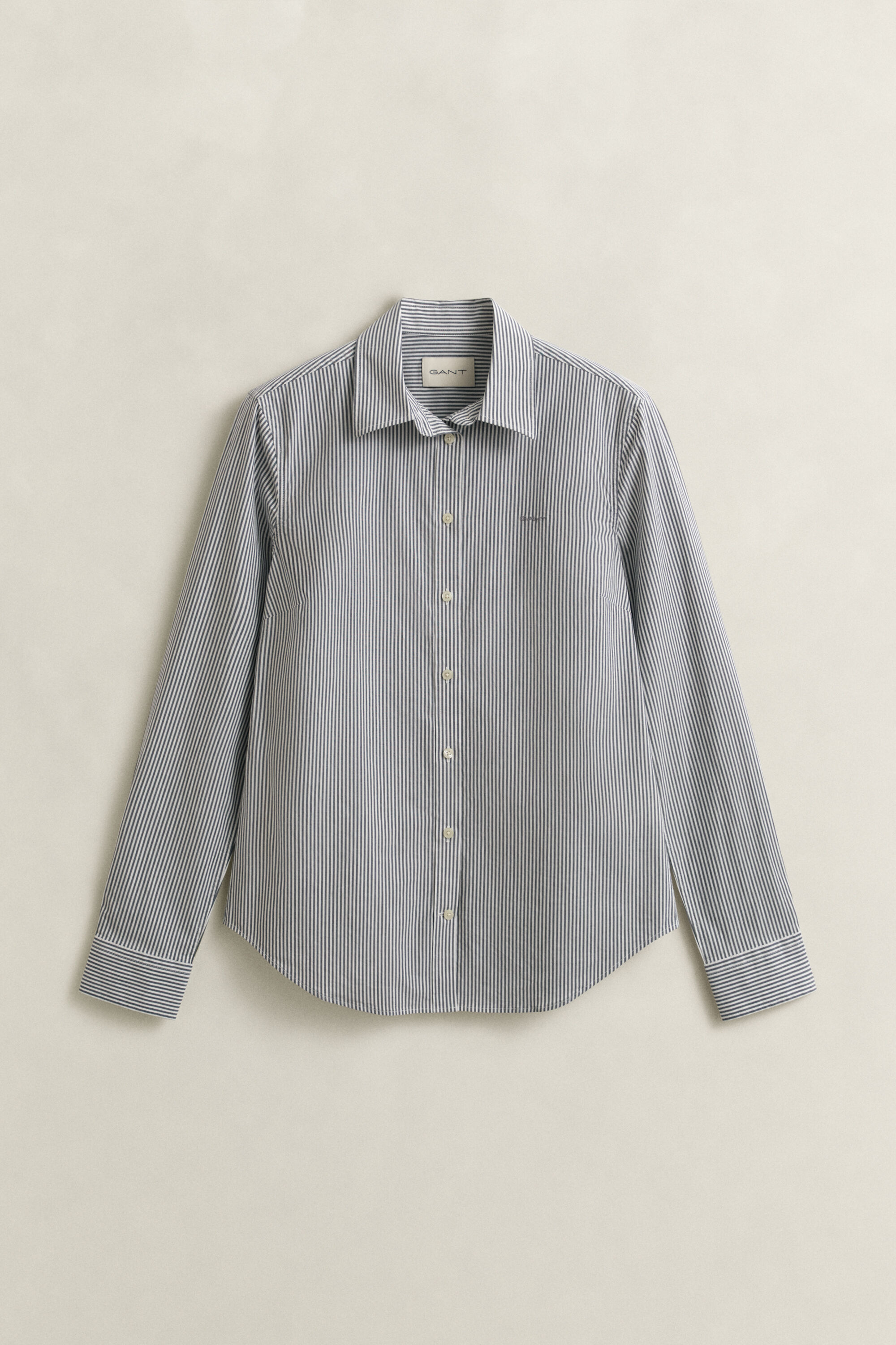 Camicia in popeline a righe slim fit