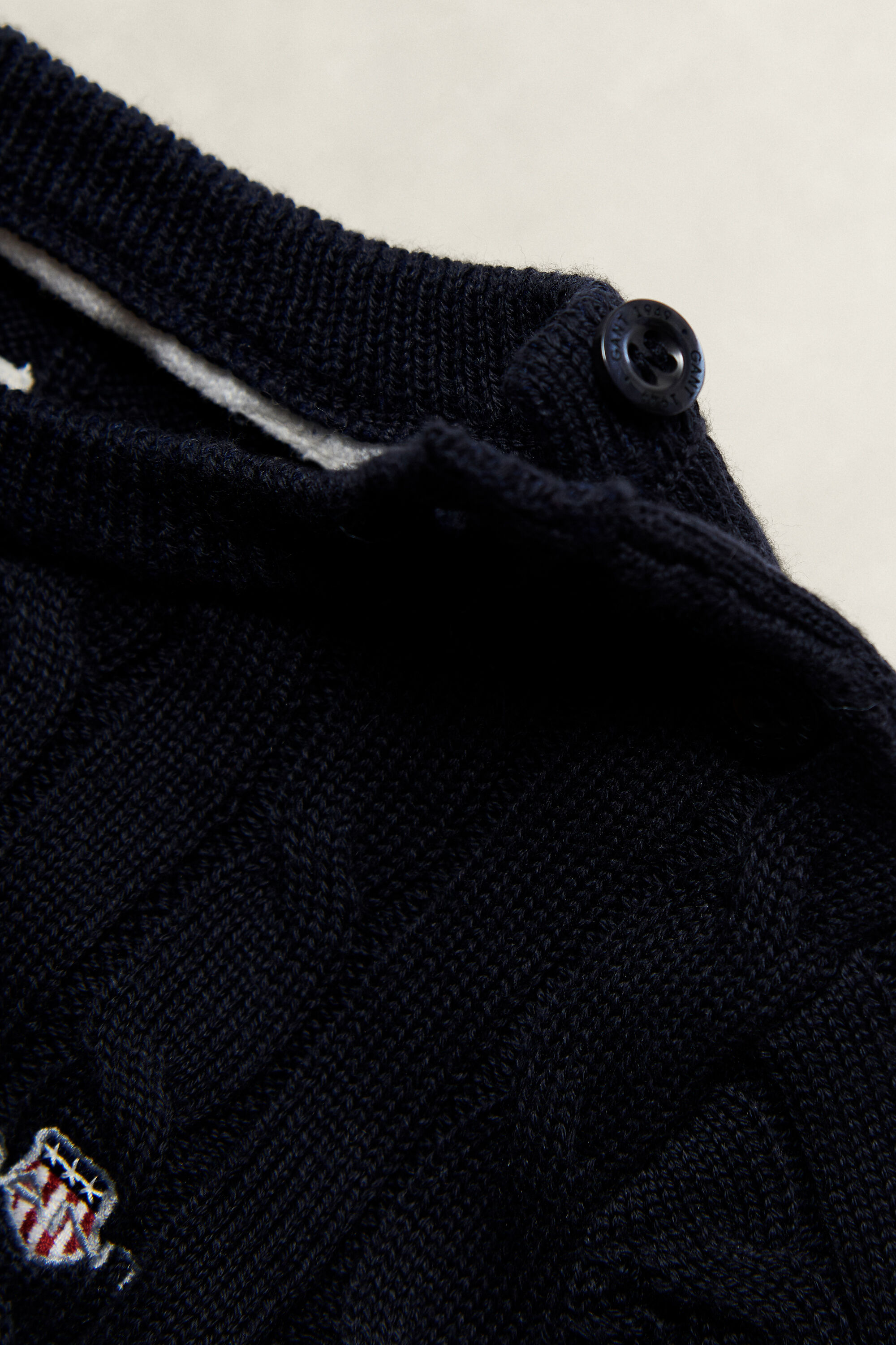 Maglia lavorata in cotone a trecce Shield Girls