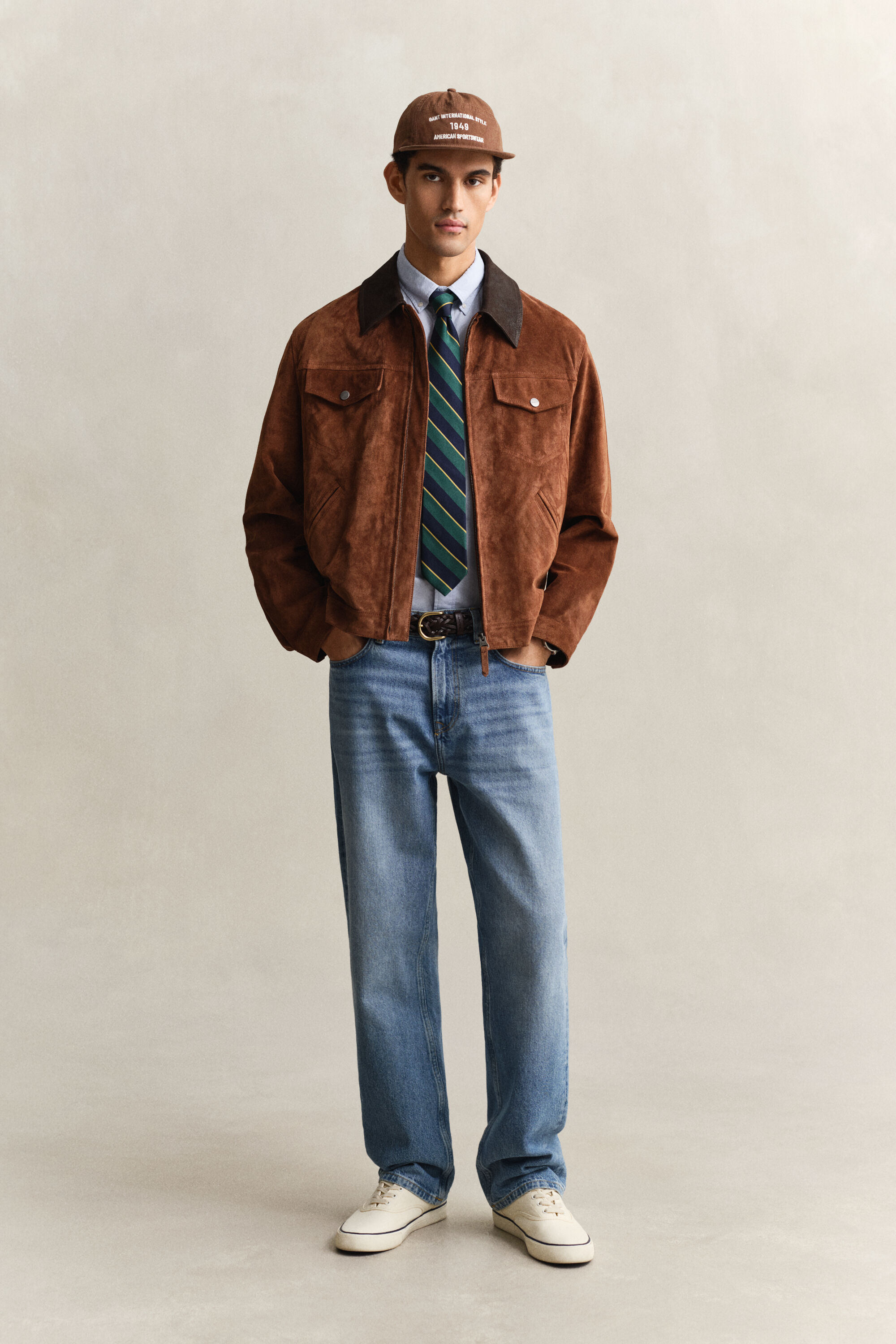 Camicia classica a maniche corte in popeline