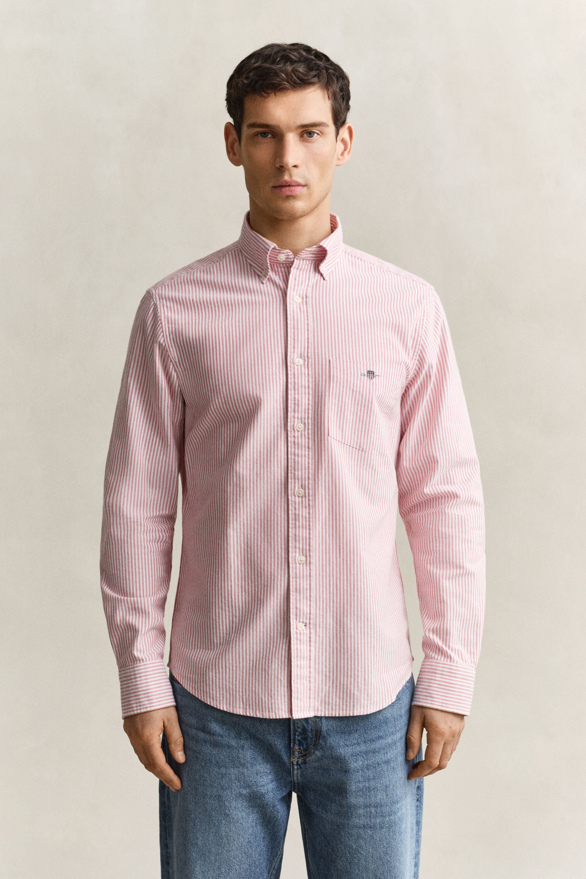 Camicia Oxford classica a righe Banker