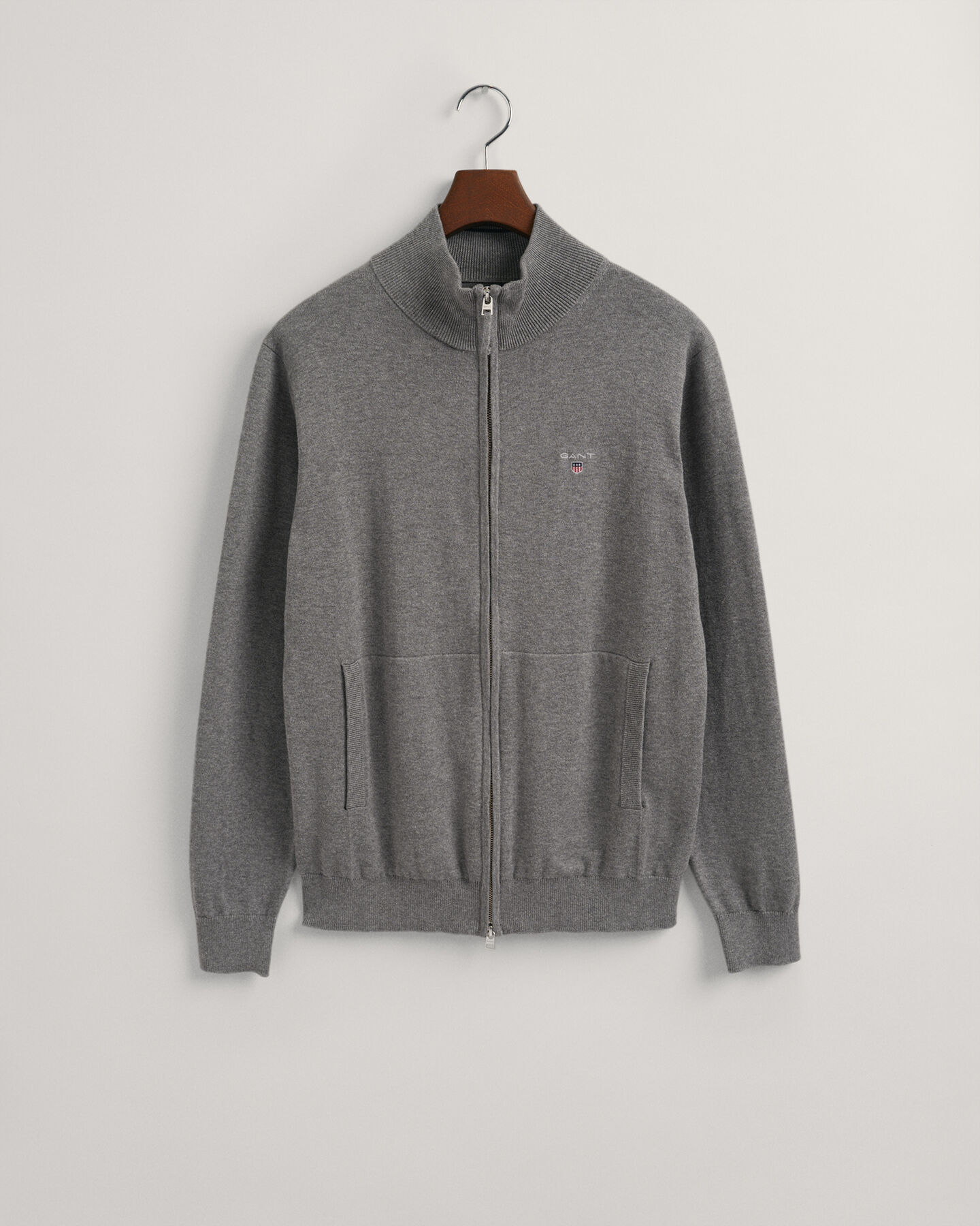 Cardigan Classic con zip in cotone