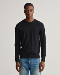 Maglia girocollo in cotone e cashmere