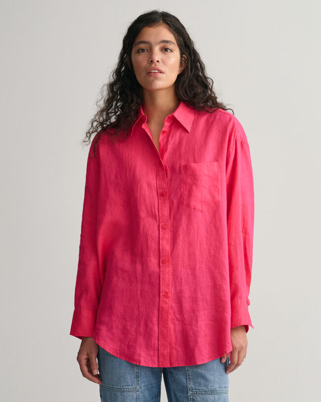Camicia oversize in lino