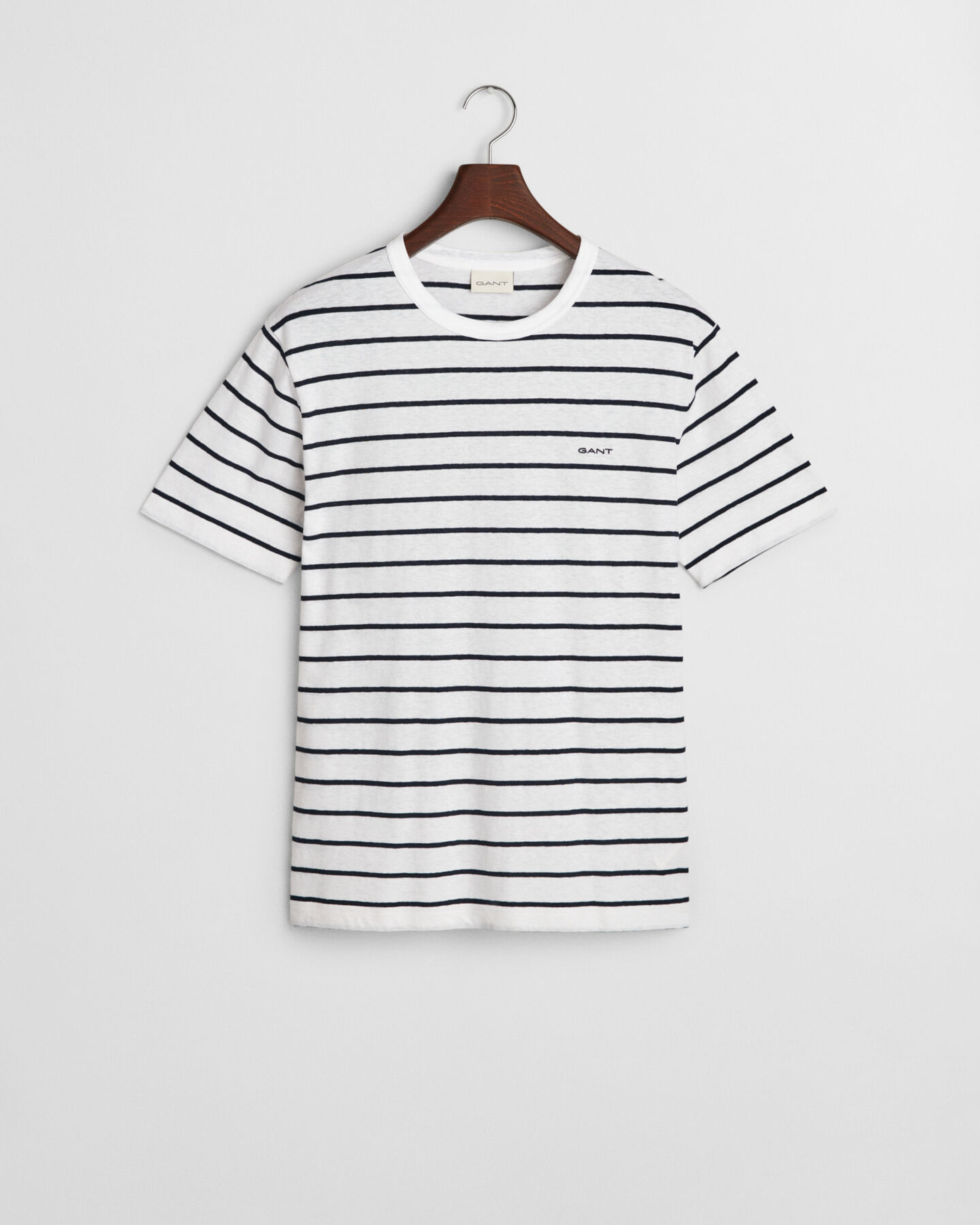 T-shirt in lino e cotone a righe