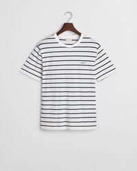 T-shirt in lino e cotone a righe