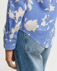 Camicia in lino con stampa floreale regular fit