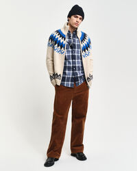 Cardigan con zip Jacquard