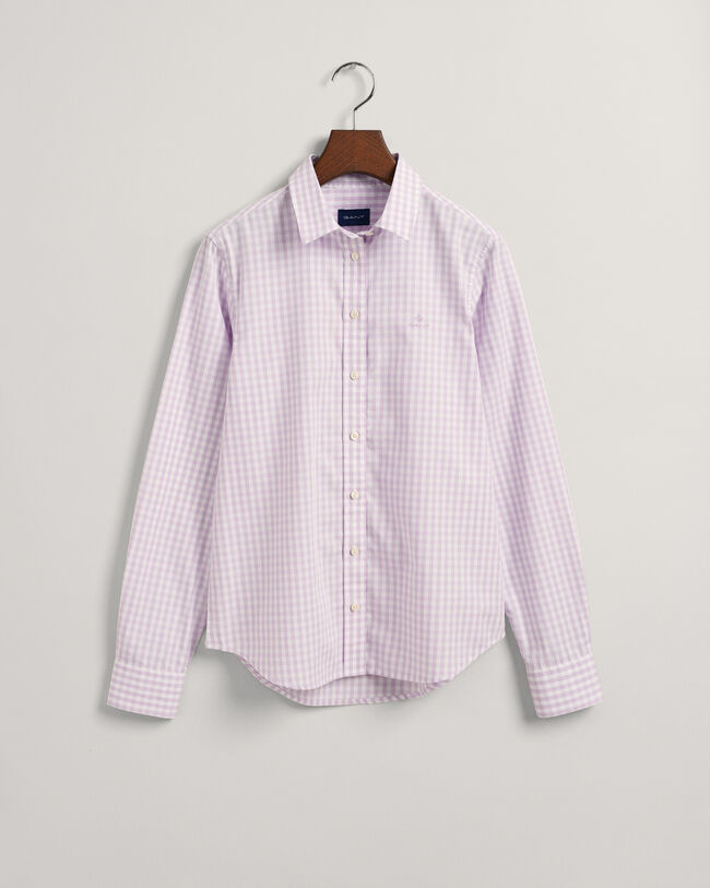 Camicia in broadcloth a quadri percalle regular fit