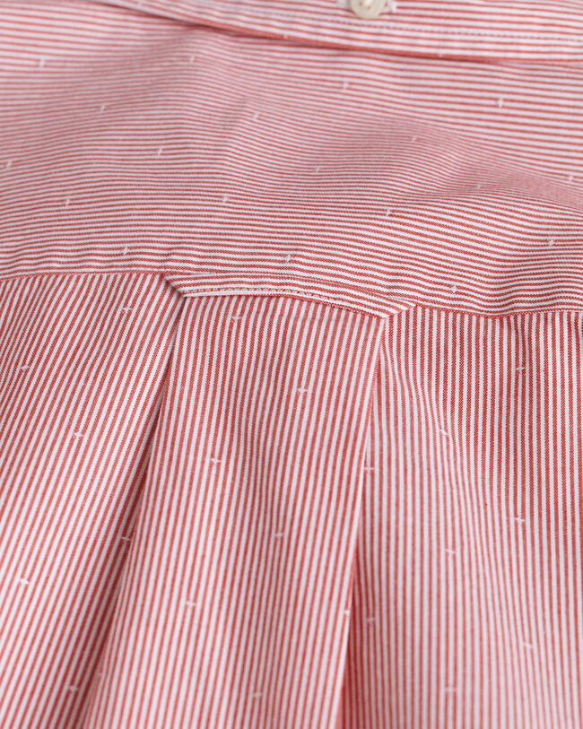 Camicia a pois in dobby a righe regular fit