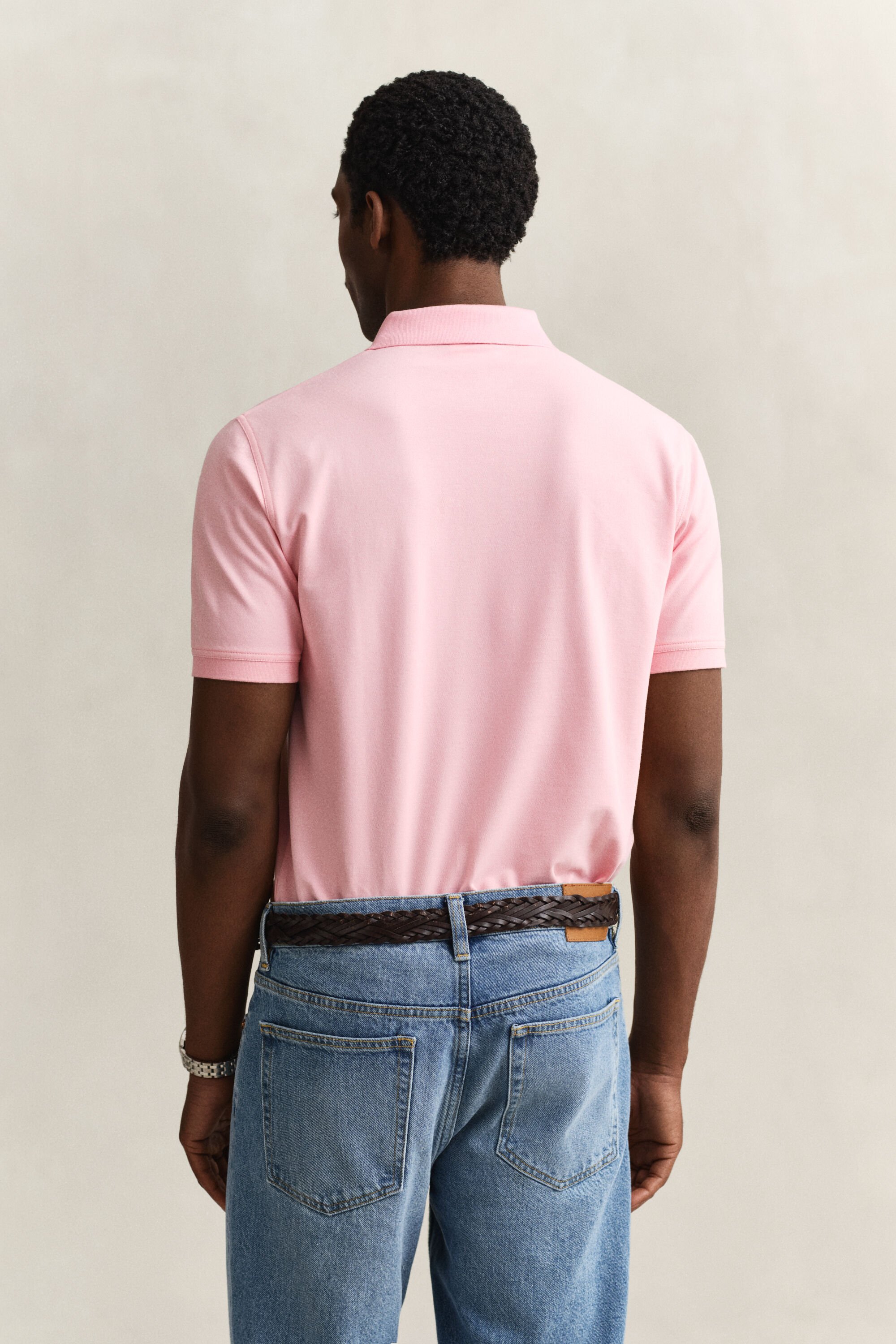 Polo in piqué a contrasto