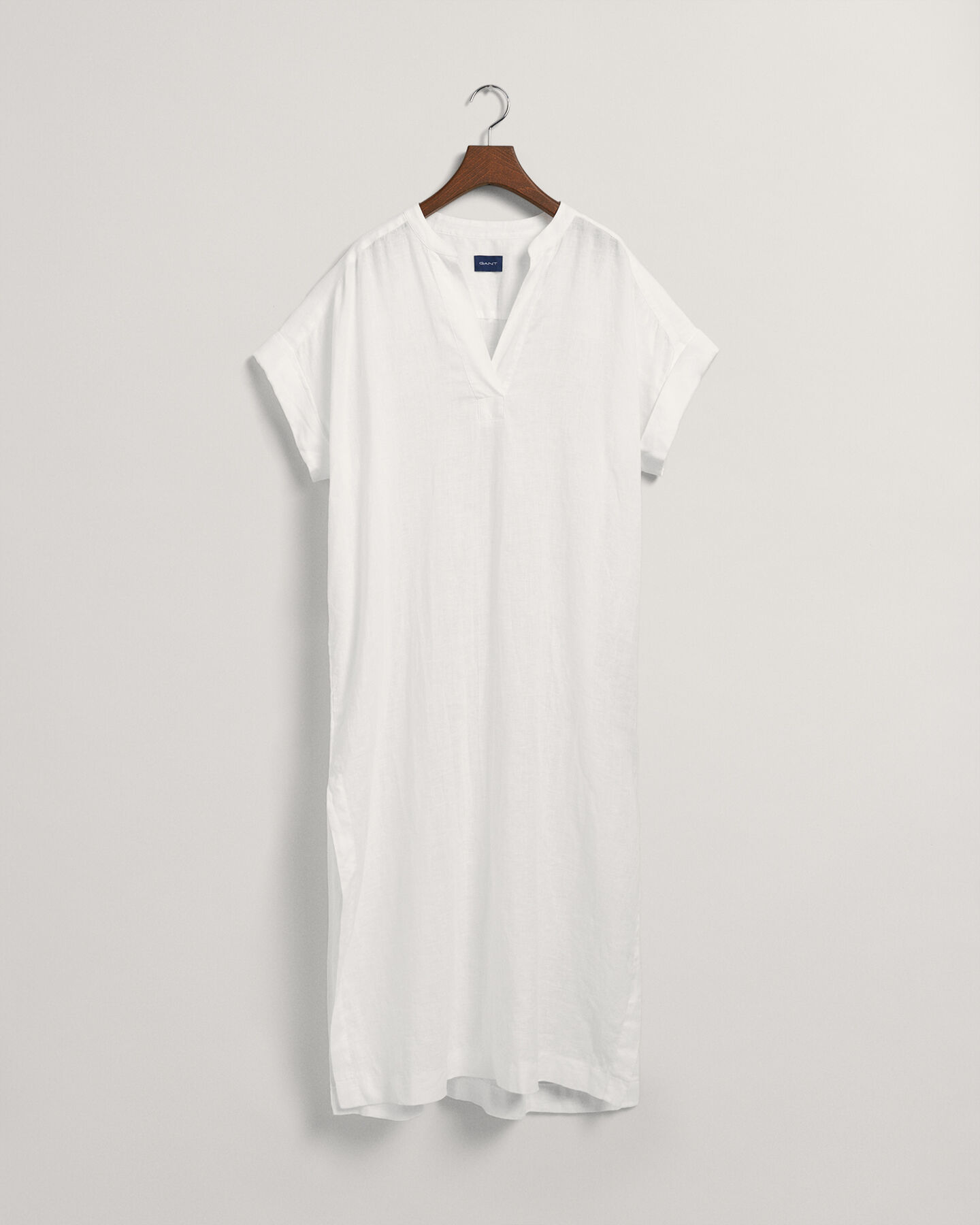 Caftano in lino con maniche corte