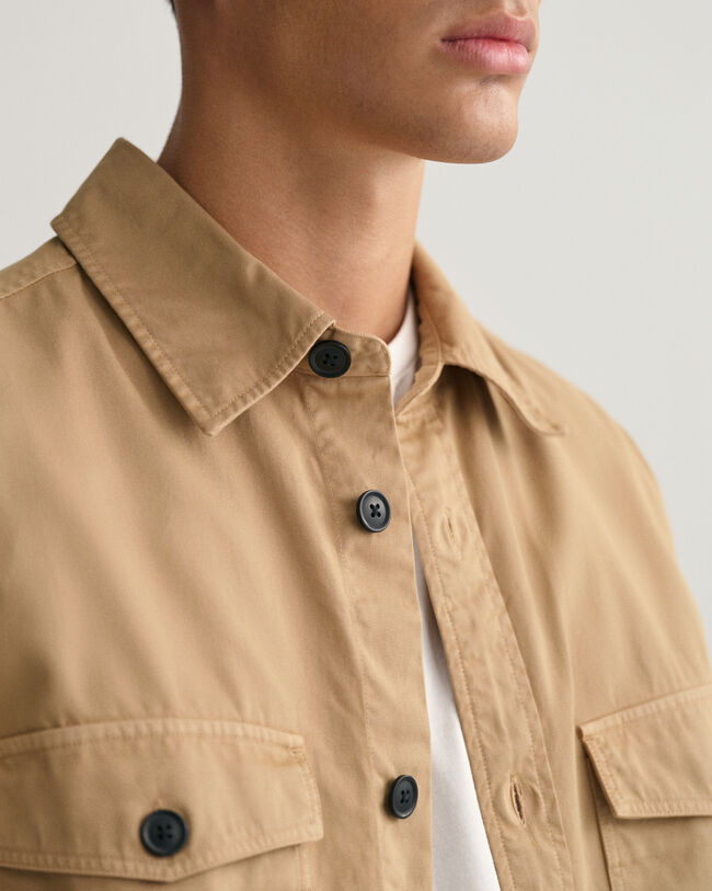 Camicia giacca in twill leggero