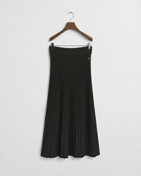 Gonna in maglia a coste a contrasto