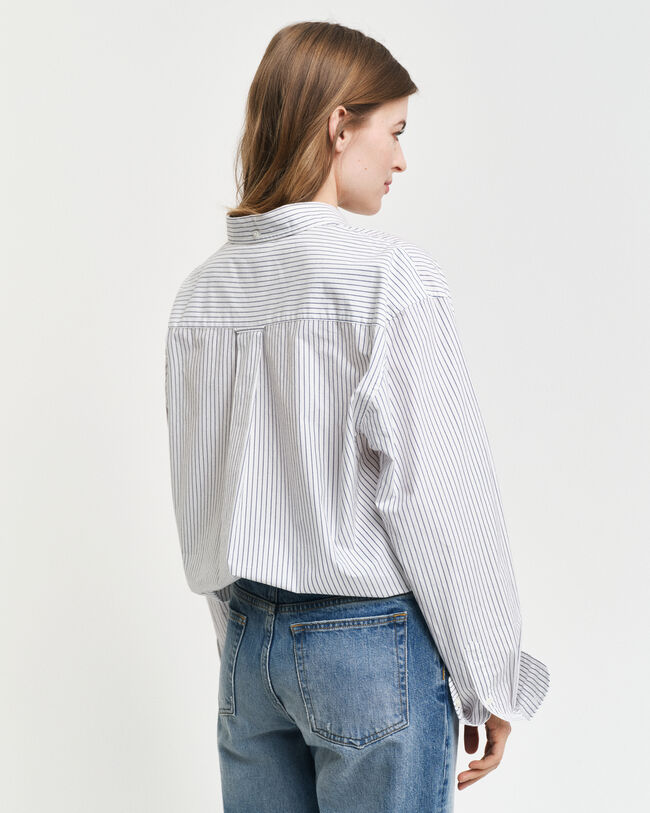 Camicia a righe Heritage in popeline relaxed fit