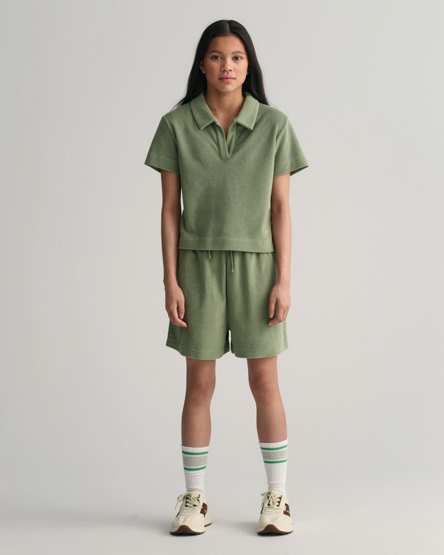 Pantaloncini in spugna a vita alta Teen Girls