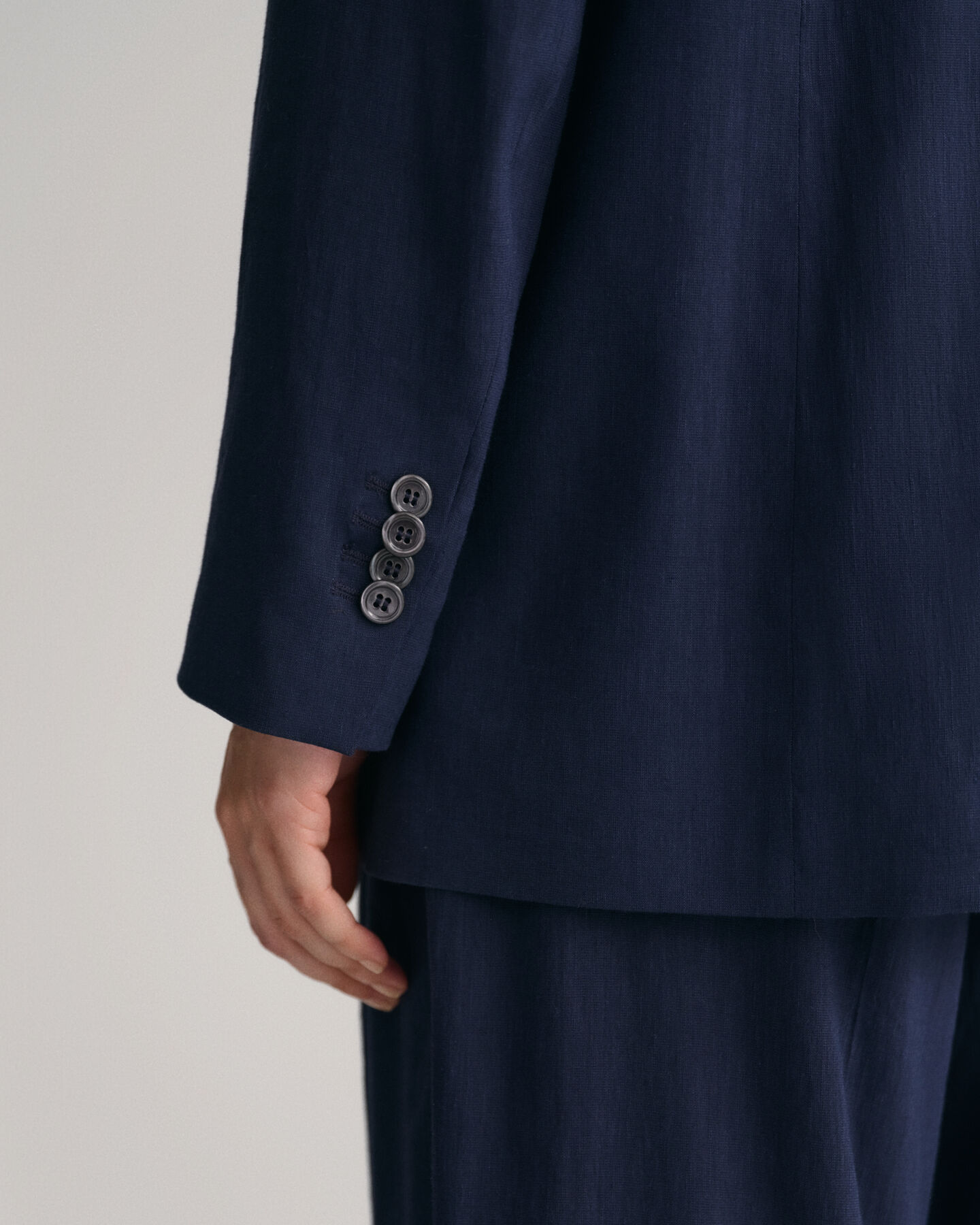 Blazer di lino elasticizzato regular fit