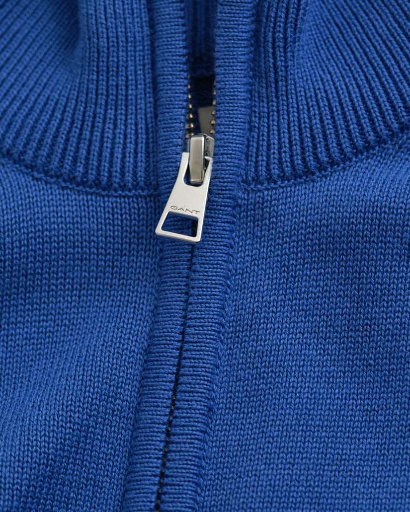 Cardigan in cotone casual con zip