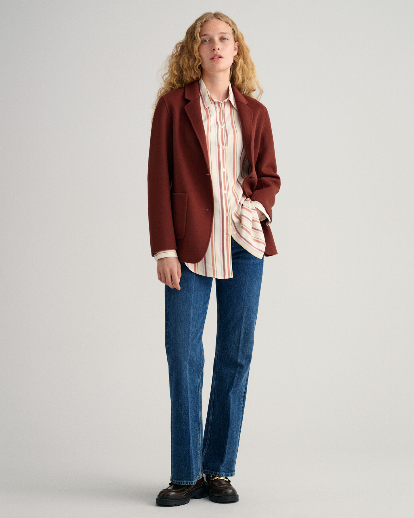 Camicia a righe assortite relaxed fit