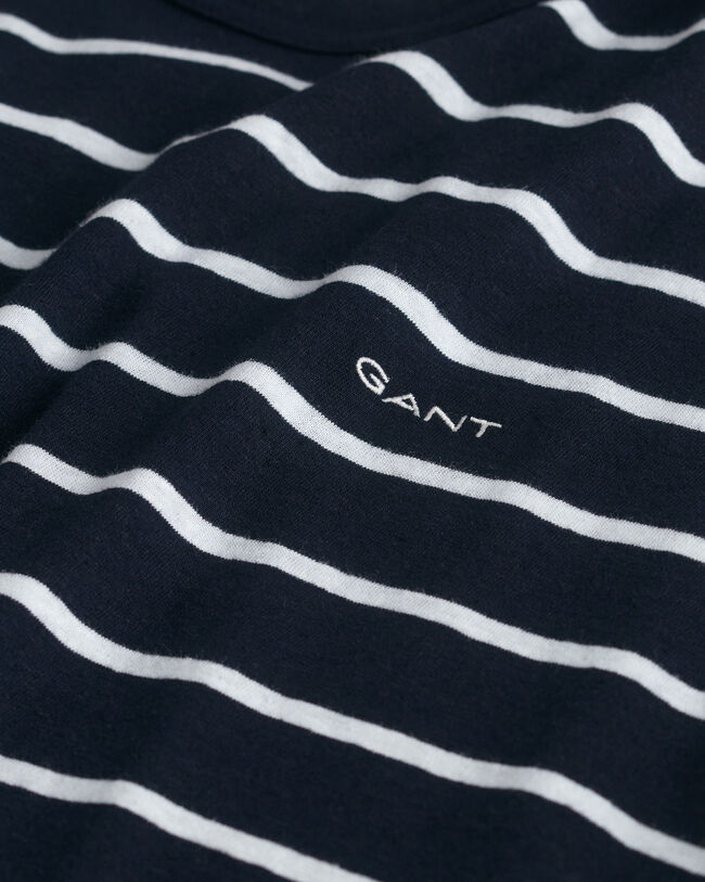 T-shirt in lino e cotone a righe