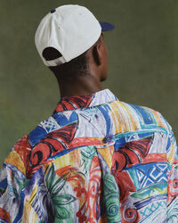 Camicia in seta con stampa relaxed fit