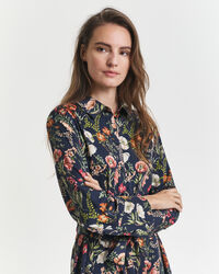 Abito chemisier in viscosa con stampa Floral Print