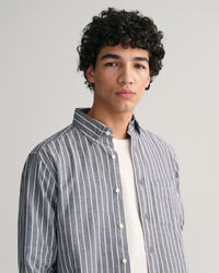 Camicia Oxford pettinato a righe regular fit