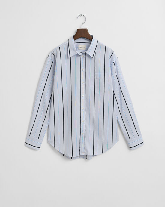 Camicia classica in popeline a righe relaxed fit