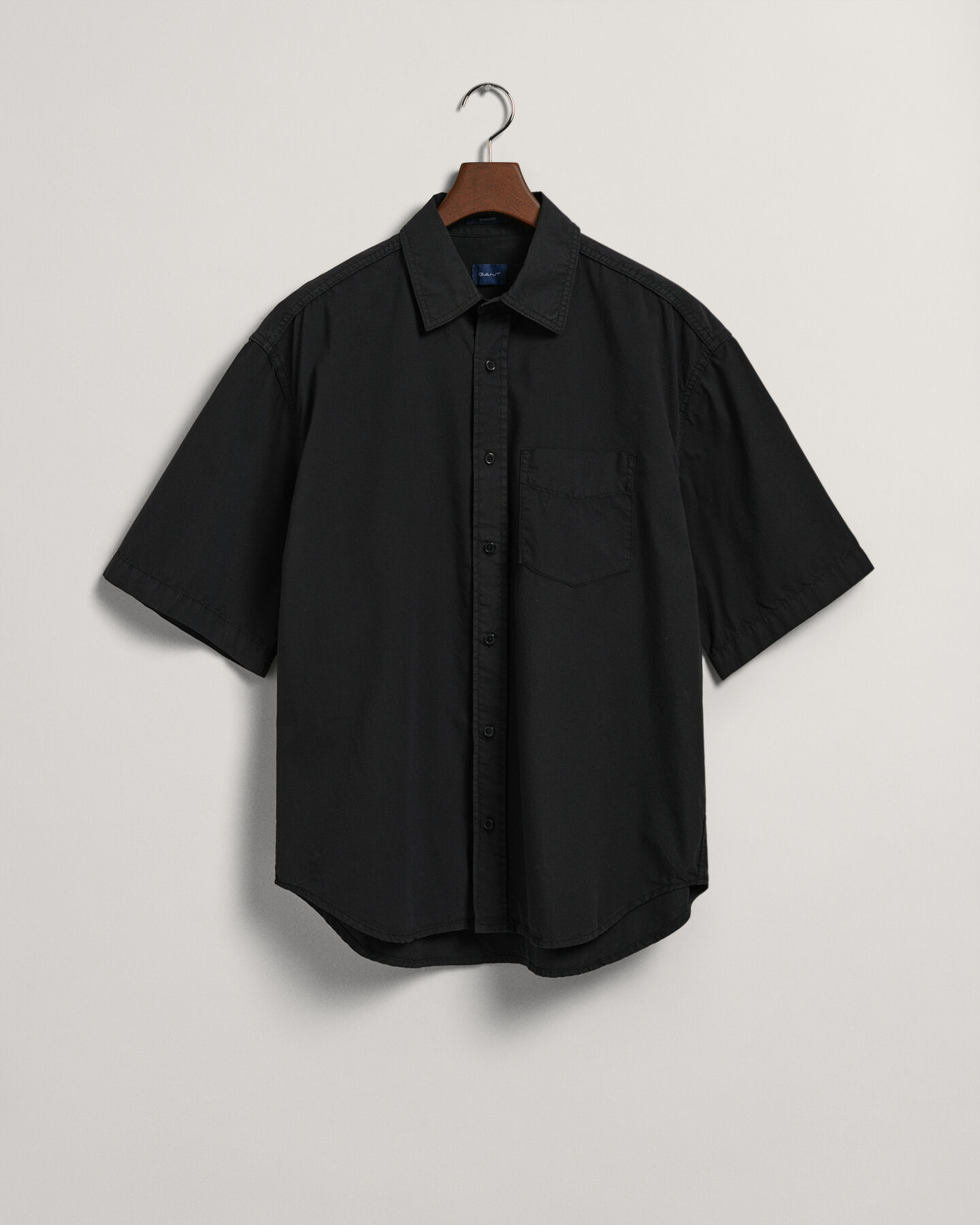 Camicia a maniche corte effetto sbiadito oversize