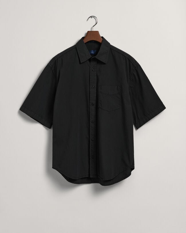 Camicia a maniche corte effetto sbiadito oversize