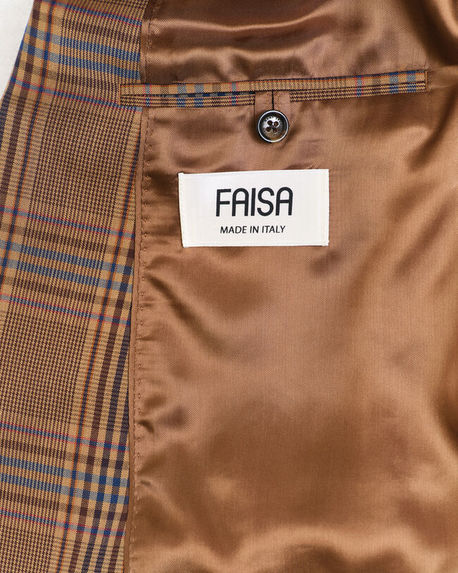 Blazer in lana a quadri relaxed fit