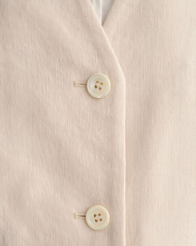 Gilet di lino elasticizzato regular fit