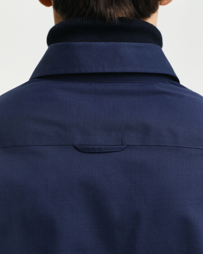 Camicia Oxford in popeline elasticizzato slim fit