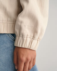 Giacca bomber in misto lino