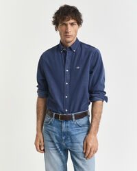 Camicia in cotone e velluto a coste regular fit